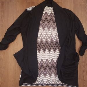 Zig zag back patterned cardigan LARGE